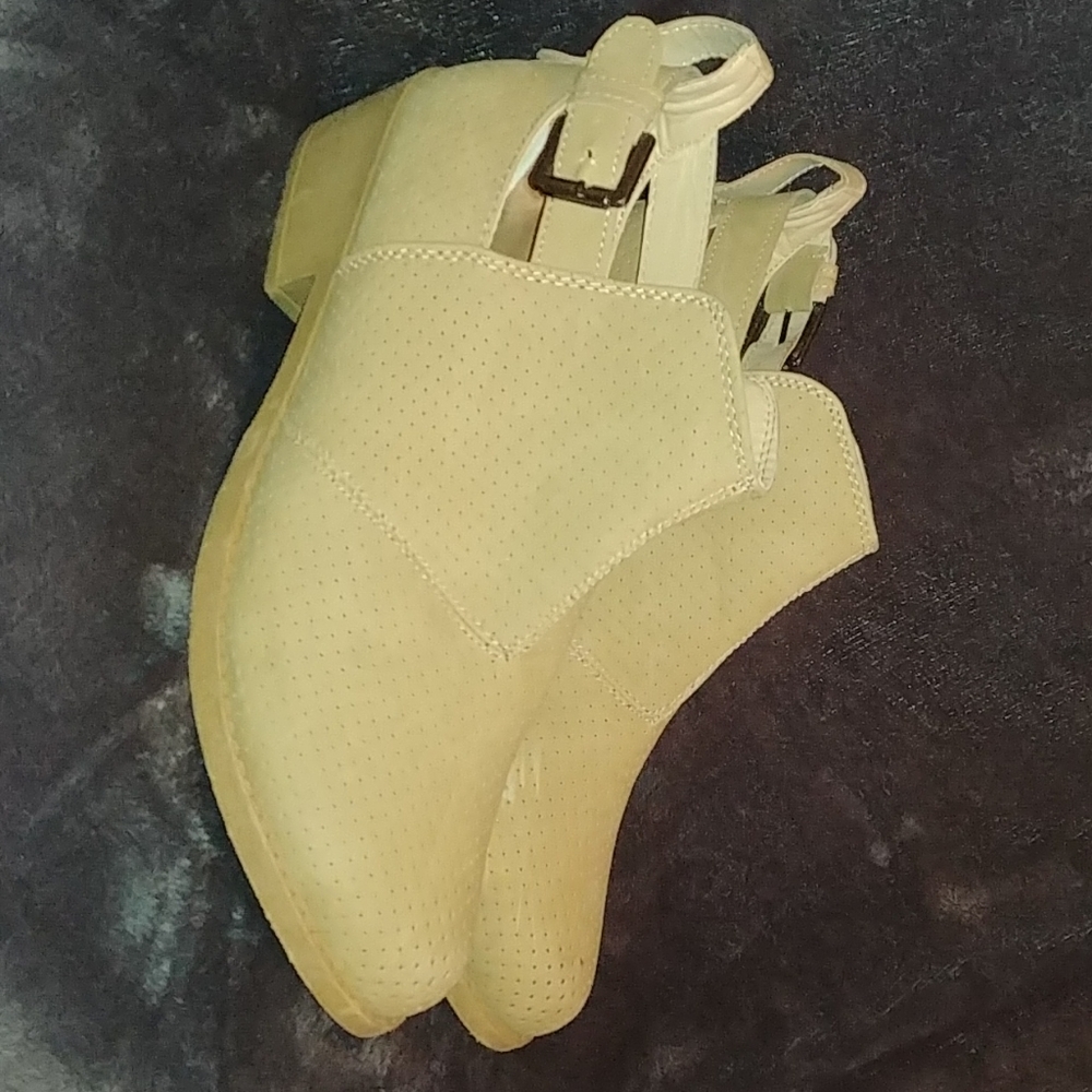 Tan Faux Leather ankle boots
